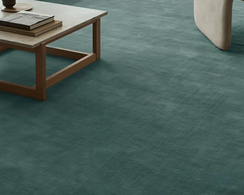 Rafaelle Handmade Retro Emerald Blue Carpet – High-End Custom Design