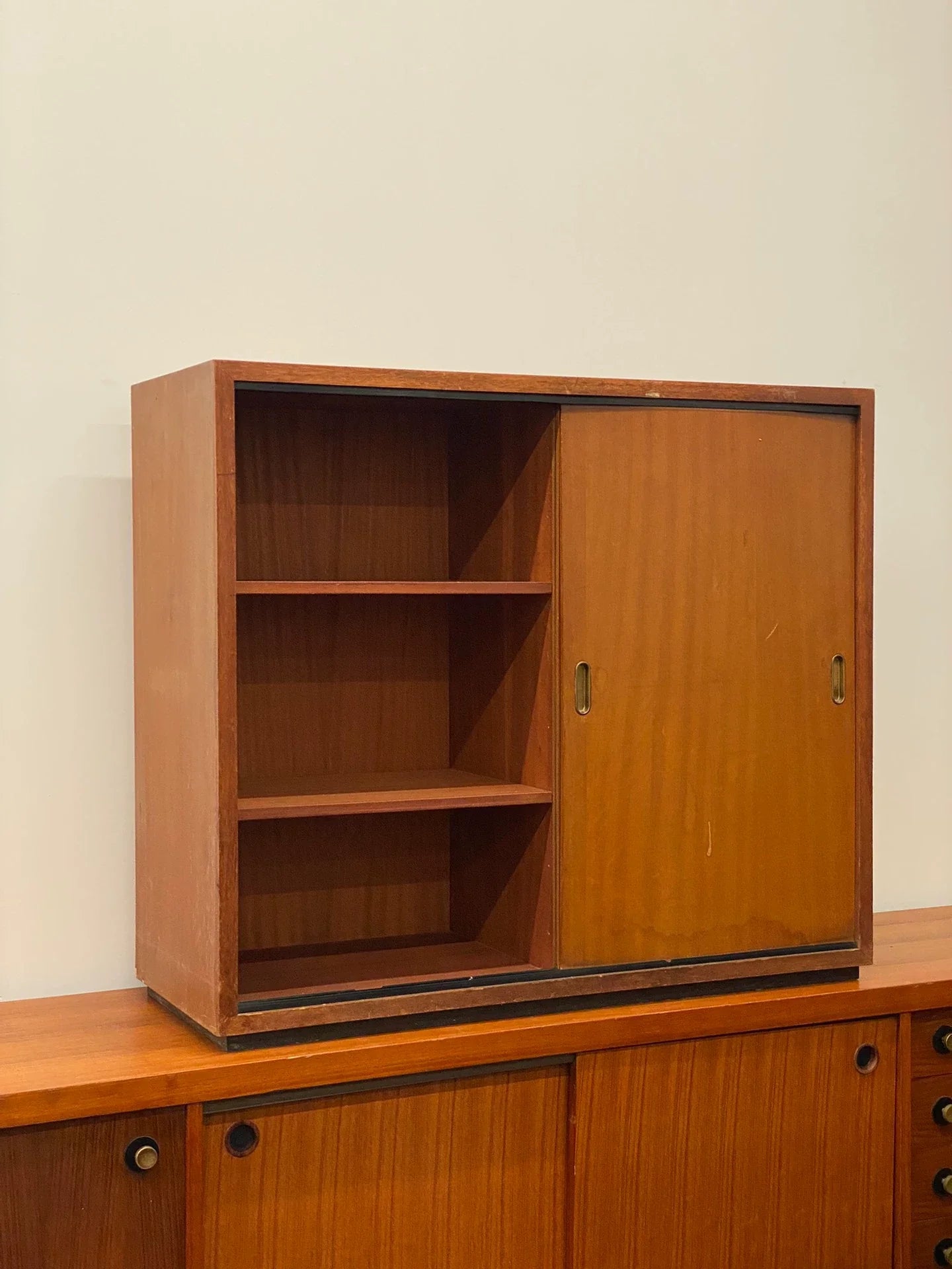 Vintage Italian 1970s Colorful Folder Filing Cabinet Mid-Century Modern Storage Sideboard