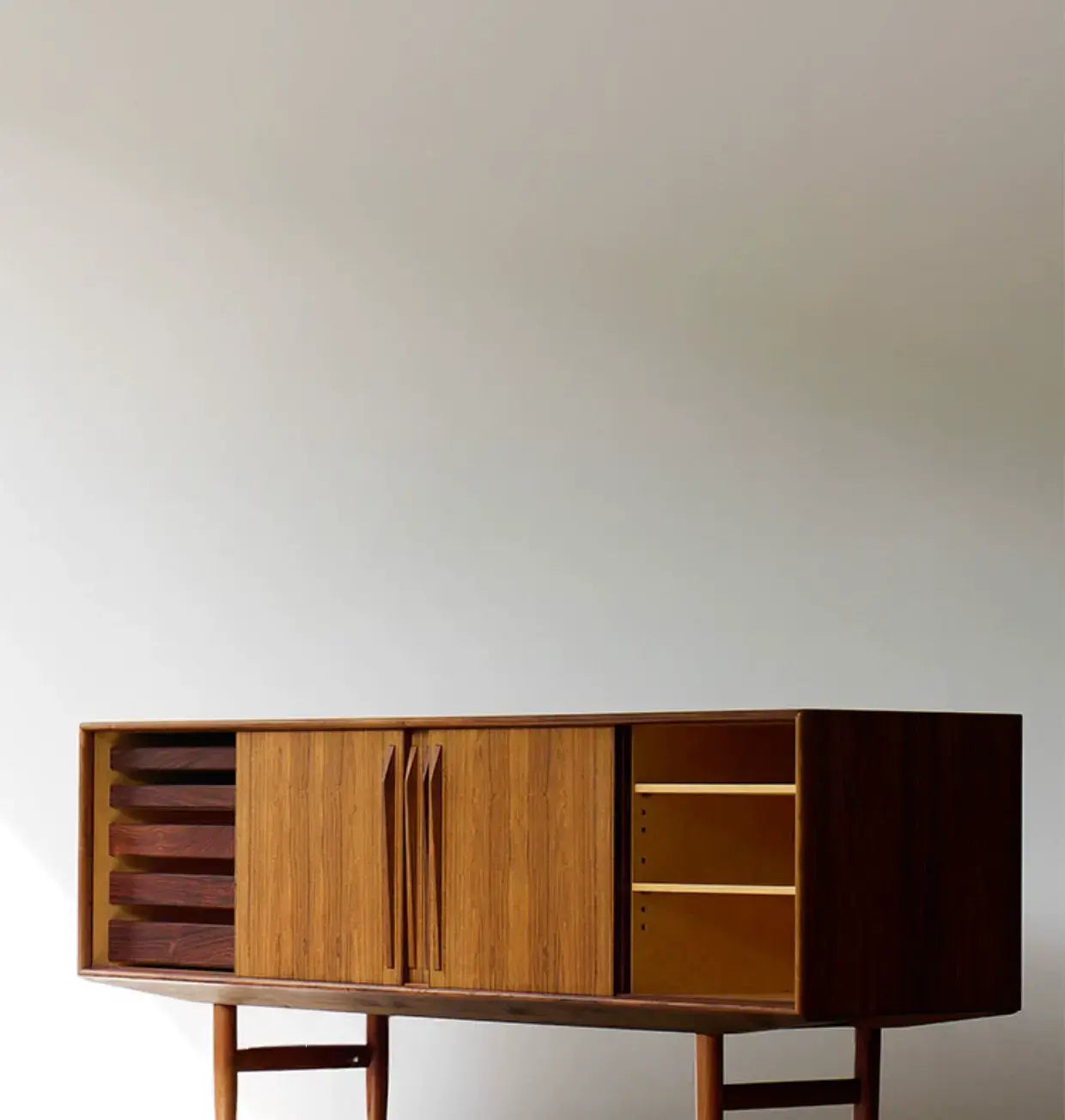 Hubert Solid Wood Danish Buffet Sideboard