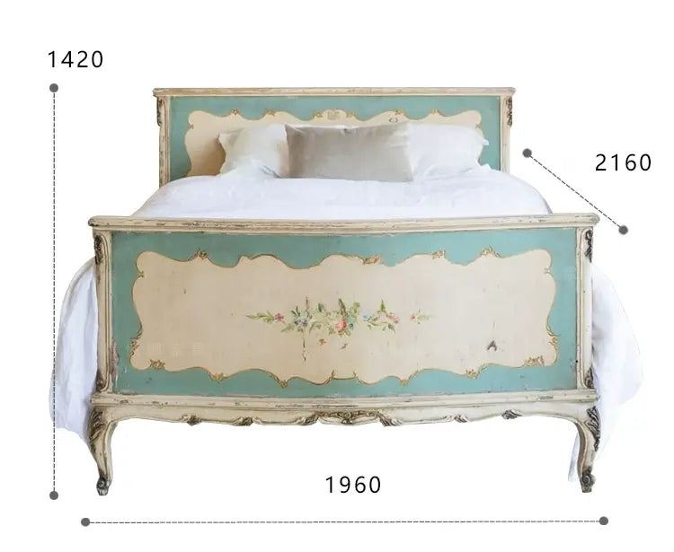 Alessia Handcrafted Retro Double Princess Bed