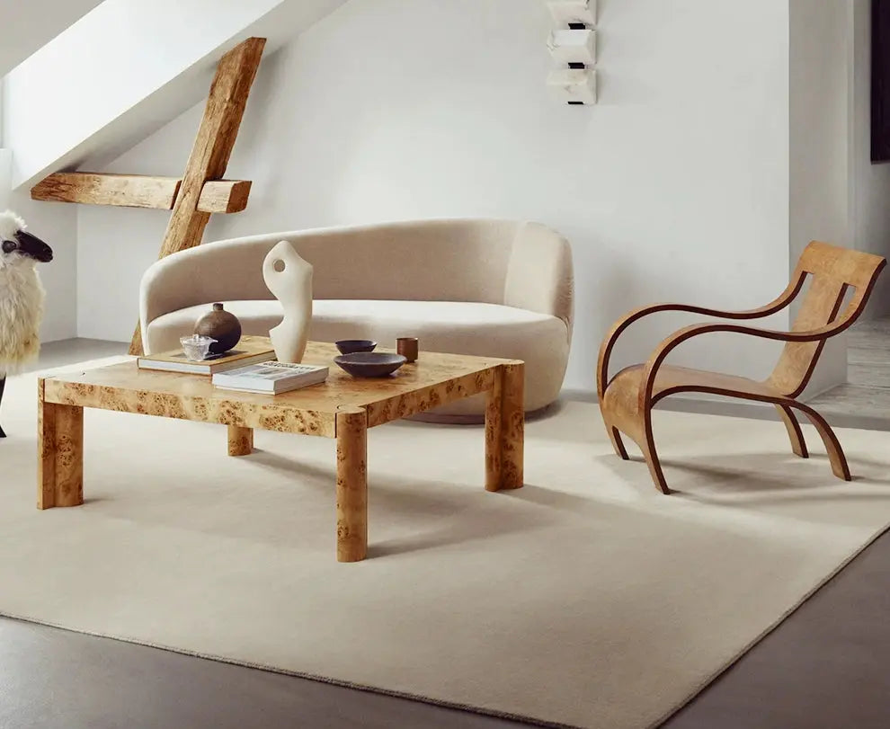 Seraphina Hand-Woven Beige Carpet – Luxurious Retro Design