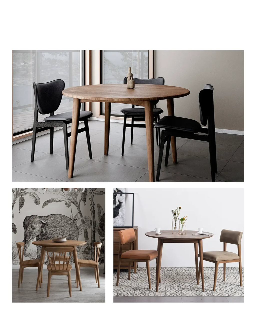 Federico Imported Solid Teak Round Dining Table
