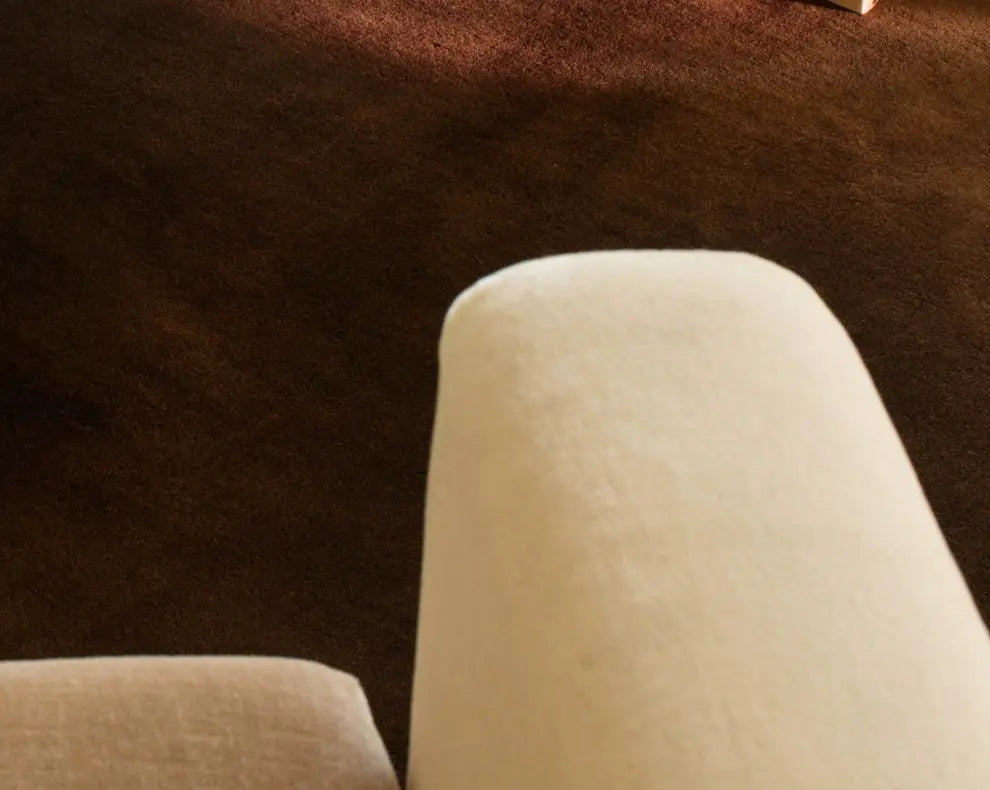 2025 new handmade medieval retro brown carpet living room full bedroom bedside minimalist pure color French homestay