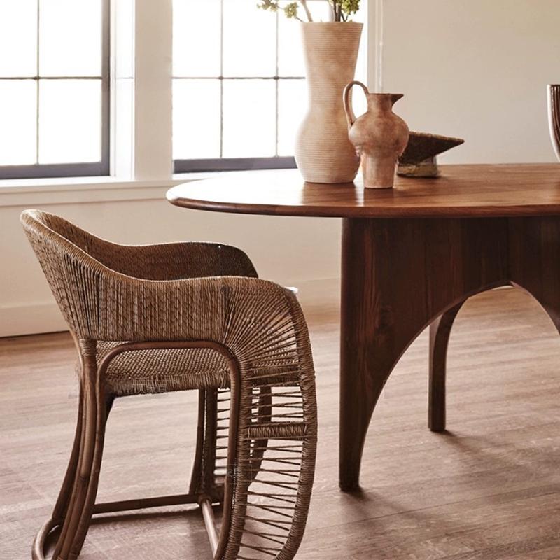 Amélie Handcrafted Log Style Dining Table
