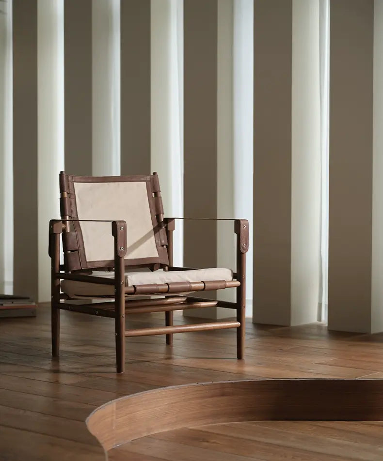 Nicolo Retro Teak Ghost Leisure Chair