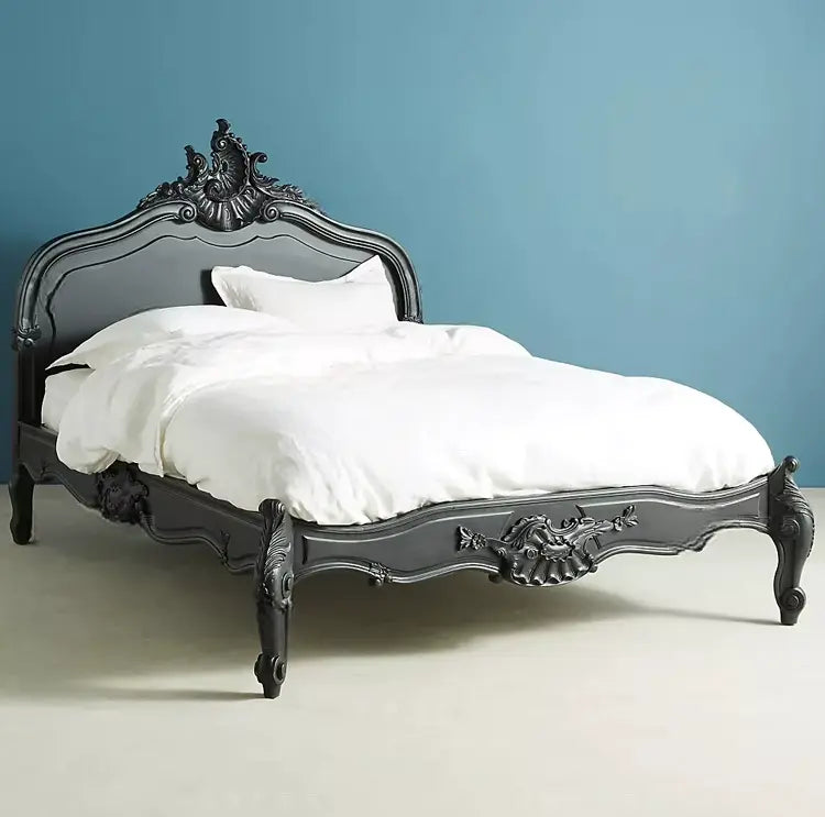 Bianca Hand-Carved Neoclassical Double Bed