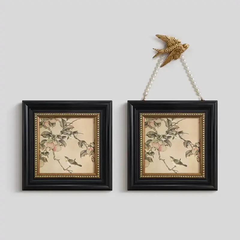 Patrice French flower and bird hanging painting