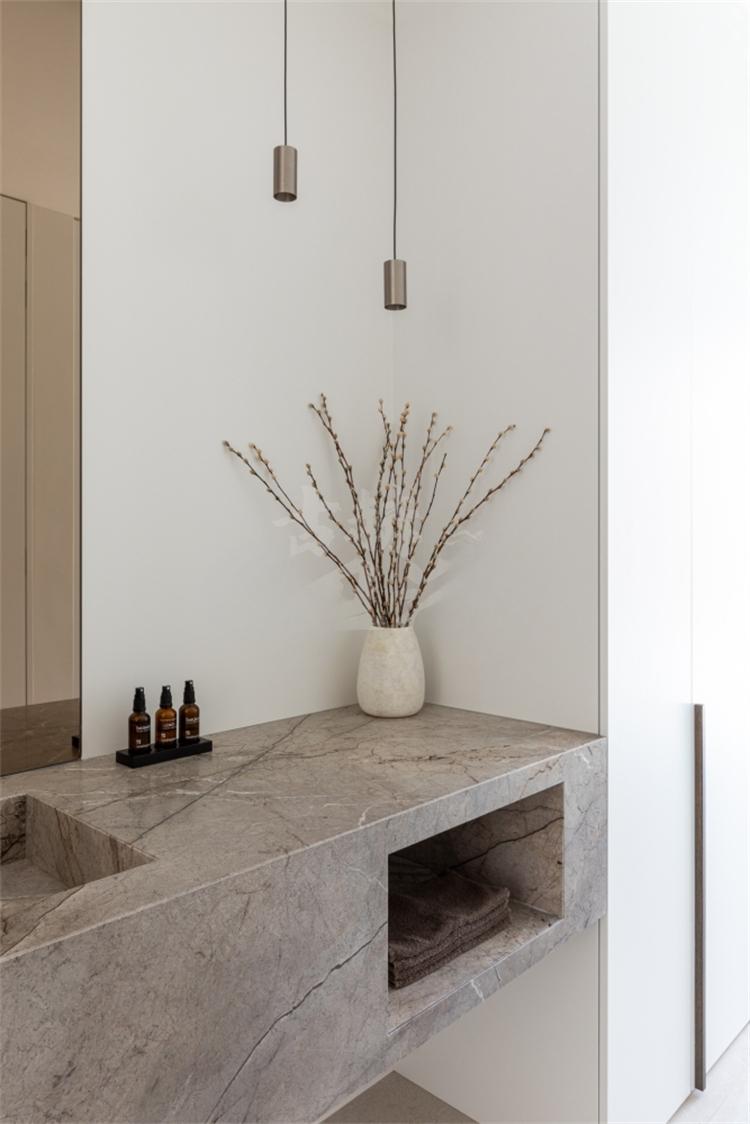 Clementine Castle Gray Marble Wall-Mounted Sink