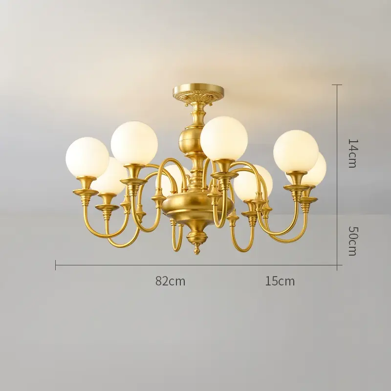 Lorenzo Retro Copper Chandelier Lamp