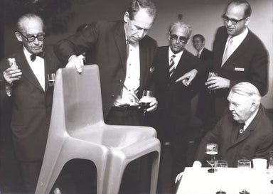 Classic 1970s Fiberglass Yellow Dining Chair by onemorechair