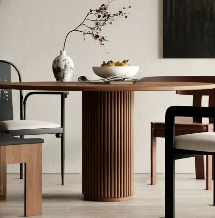 Océane Striped Dining Table and Chair Combo
