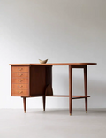 Célestin Retro Black Walnut Office Study Desk