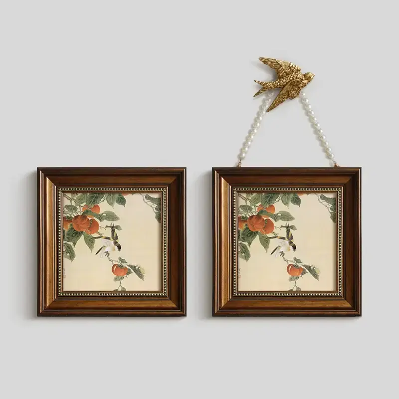 Patrice French flower and bird hanging painting