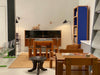 Mid-Century Modern André Sornay Designer Dining Table with Dark Gray Top