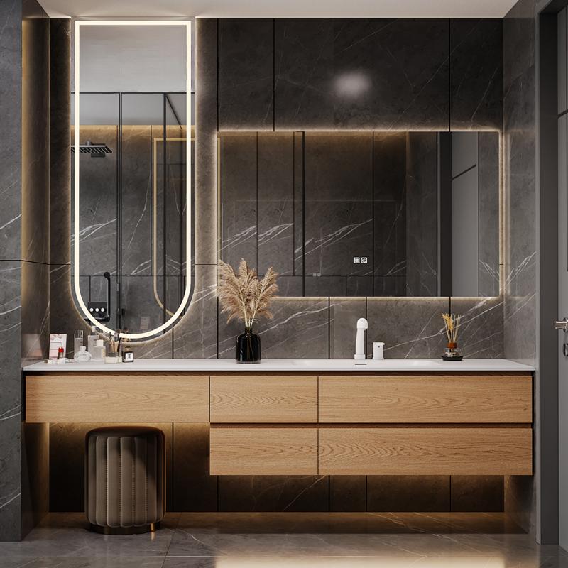 Skylar DuPont Corian Oak Bathroom Vanity