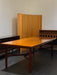 Vintage 1960s Italian Solid Wood Dining Table with Structural Legs, Mid-Century Modern Design