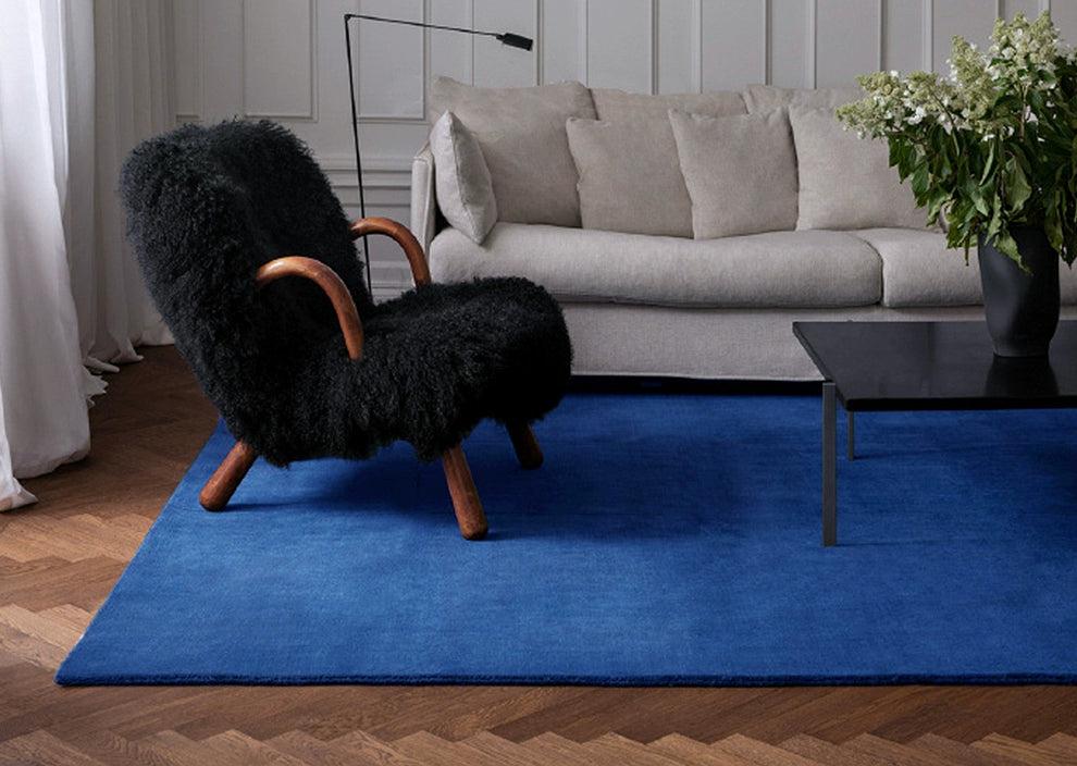 Noémie Custom Handmade Blue Coffee Table Blanket – Thickened Luxury Design