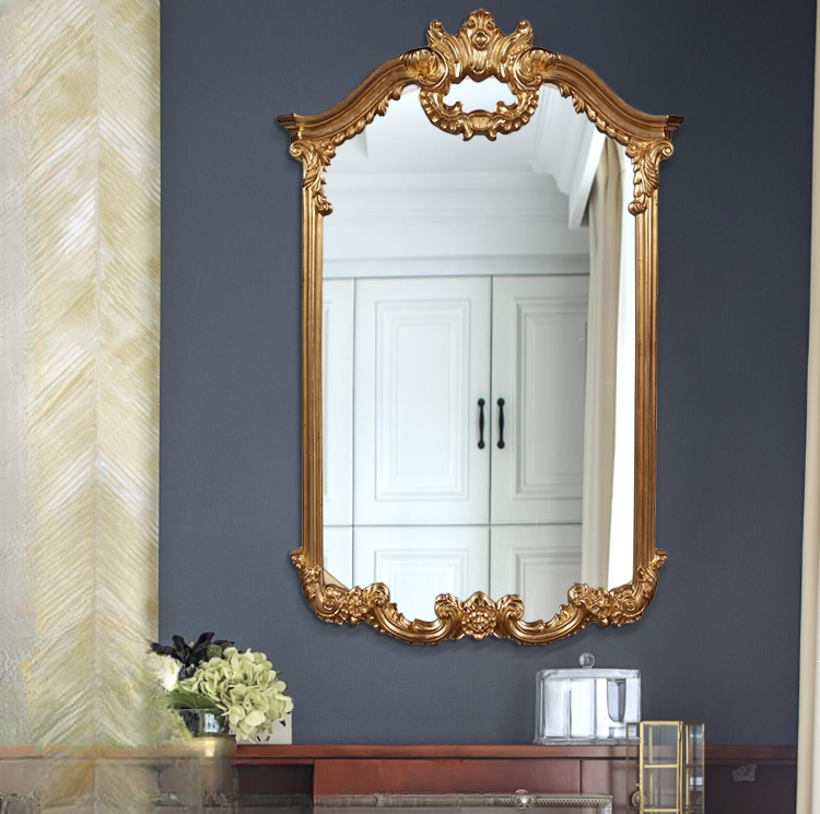 Elora Nordic Carved Wall Bathroom Mirror