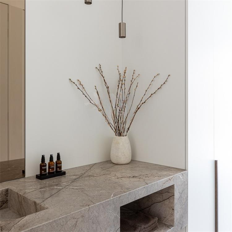 Clementine Castle Gray Marble Wall-Mounted Sink