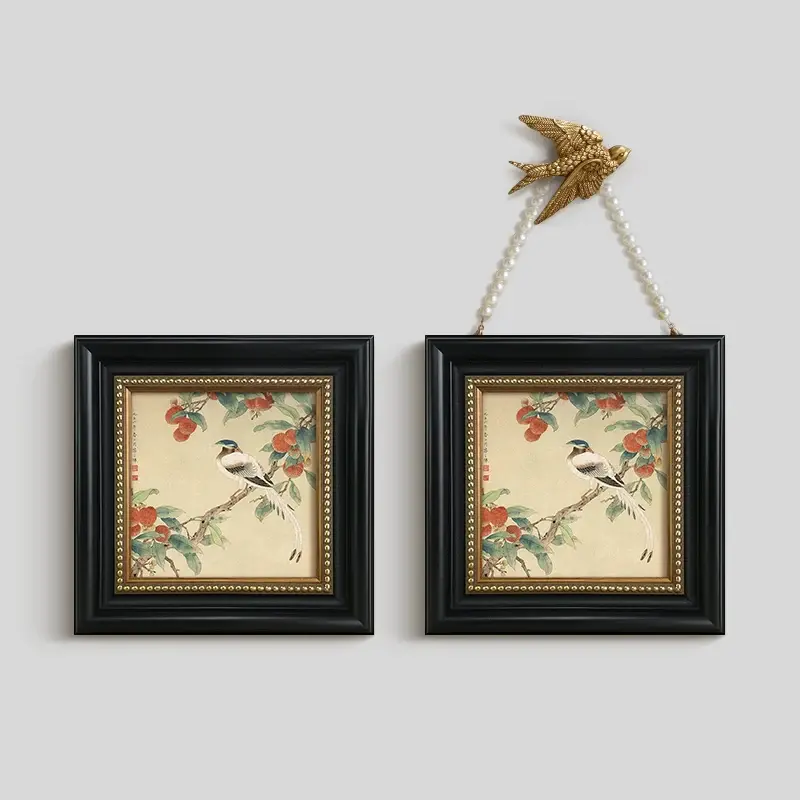 Patrice French flower and bird hanging painting