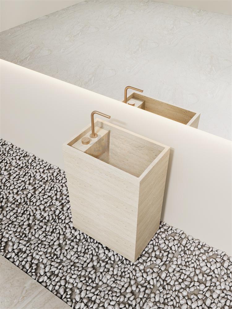 Kinsley Yellow Travertine Marble Sink