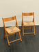 Vintage 1980s French Beech Wood Folding Chair with Rope Weave