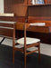Elegant 1960s Italian Teak Wood Dining Chair with Reupholstered Seat