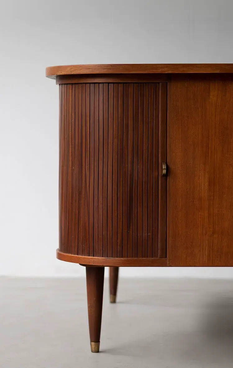 Célestin Retro Black Walnut Office Study Desk