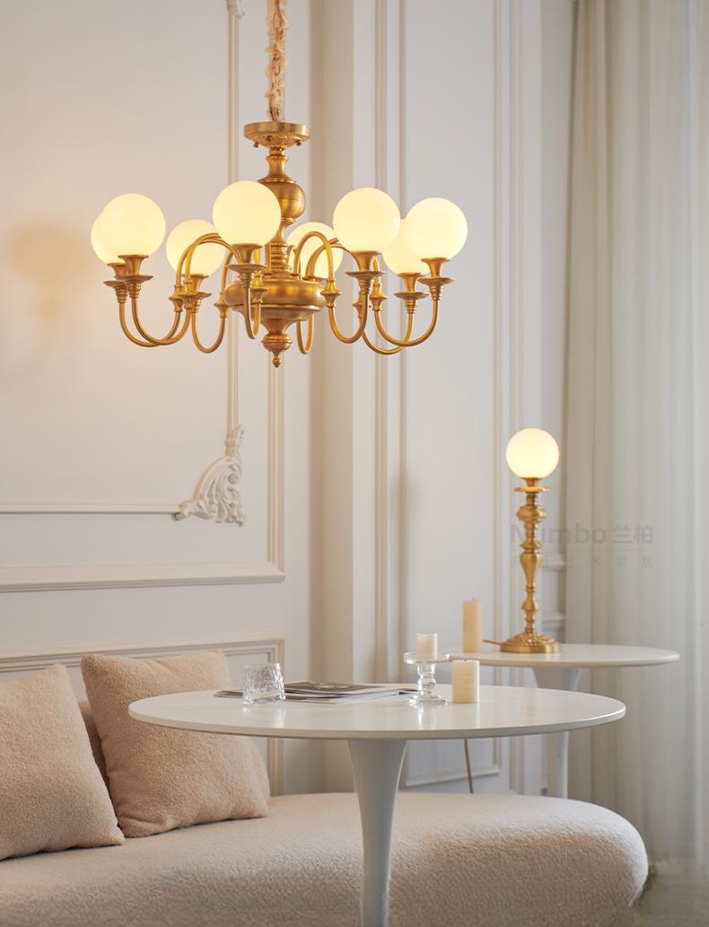 Lorenzo Retro Copper Chandelier Lamp