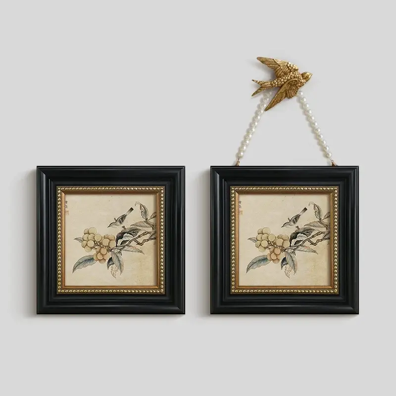Patrice French flower and bird hanging painting