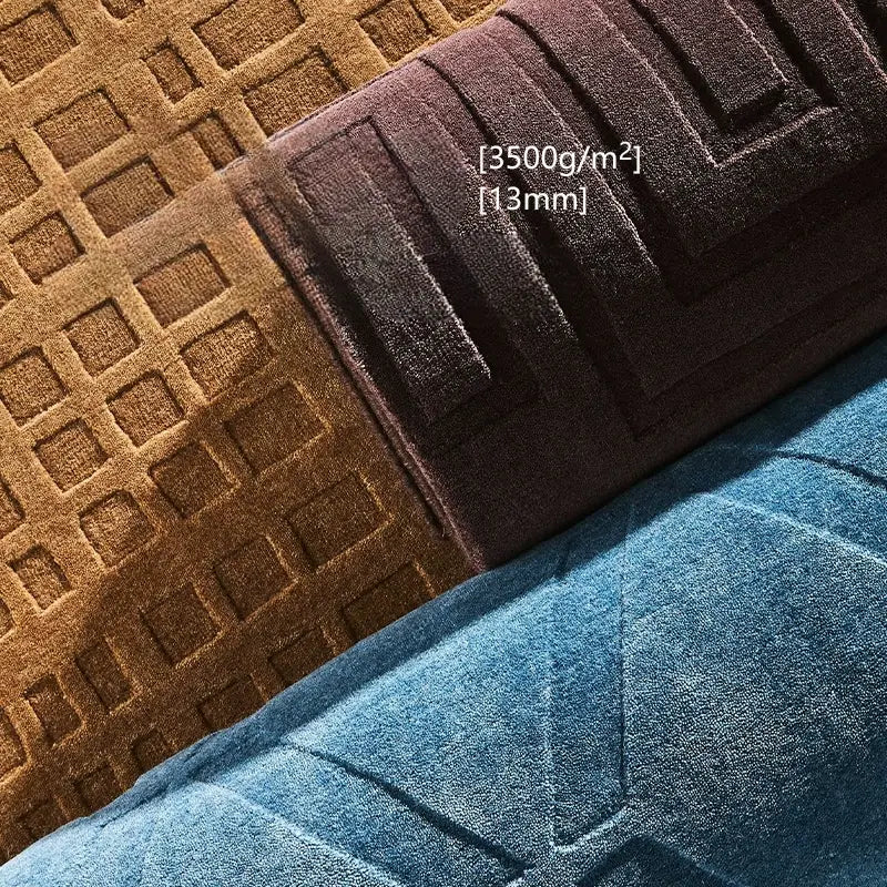 Amber Plaid Handmade Coffee Table Blanket – High-End Luxury Design