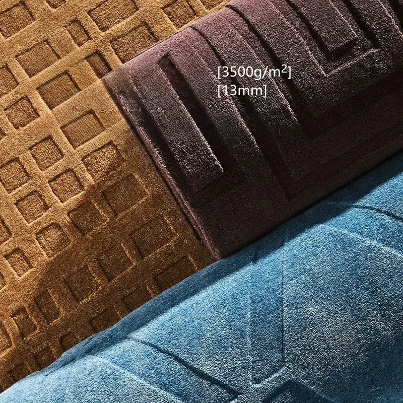 Amber Plaid Handmade Coffee Table Blanket – High-End Luxury Design
