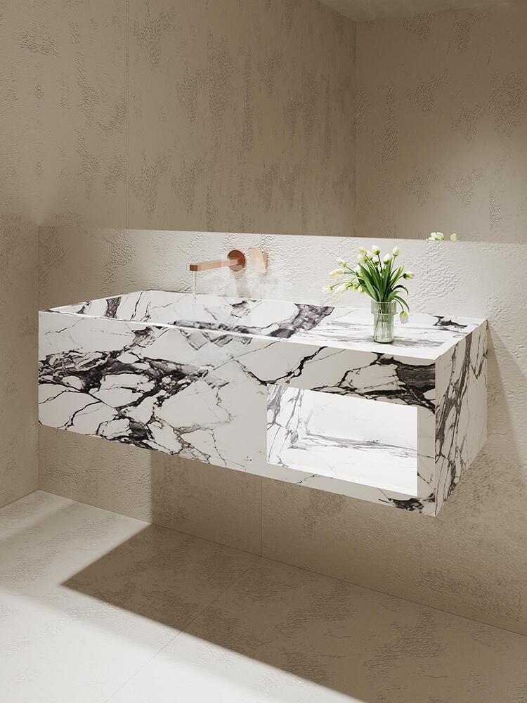 Otis Ice Silk Blue Jade Wall-Mounted Basin