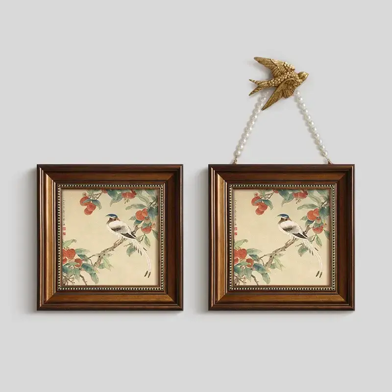 Patrice French flower and bird hanging painting