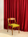 Vintage Italian 1960s Walnut Dining Chair, Lush Green Wool Cushion