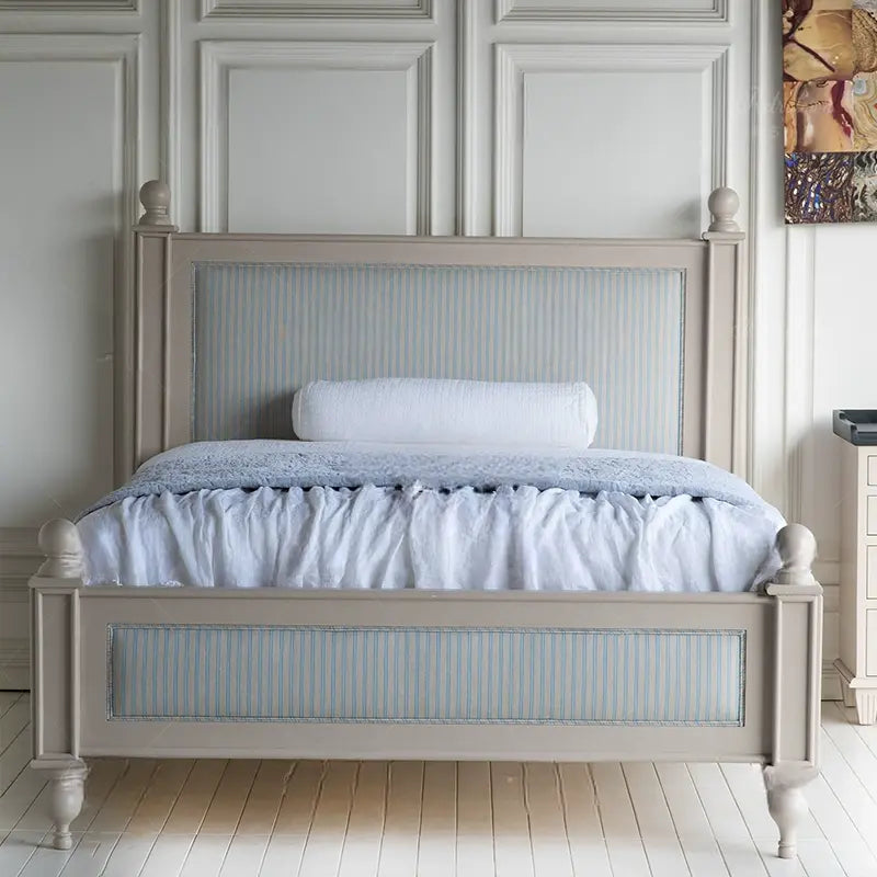 Dario Retro Solid Wood Wedding Bed Frame