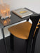 Vintage Pierre Cardin Dining Chair - Sculptural Black Walnut, Khaki Leather