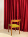 Vintage Italian 1960s Walnut Dining Chair, Lush Green Wool Cushion
