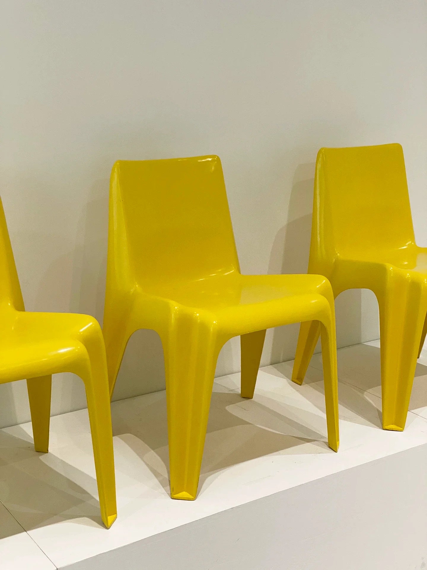 Classic 1970s Fiberglass Yellow Dining Chair by onemorechair