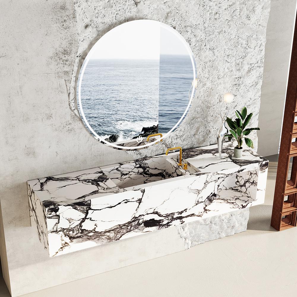 Amber Napoleon Black Bulgari Marble Sink