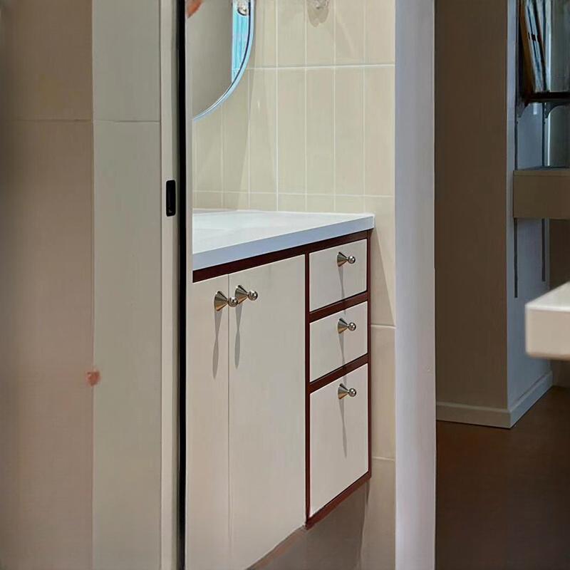 Oliver Cream Medieval-Style Bathroom Cabinet with Ceramic Basin
