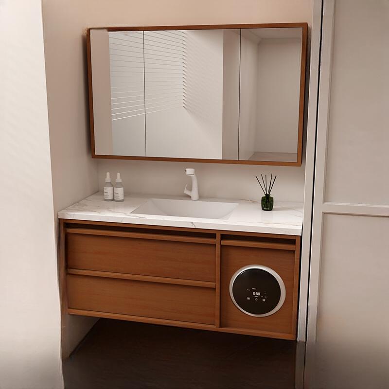 Jayden Wall-Mounted Bathroom Cabinet with Mini Washer & Ceramic Basin