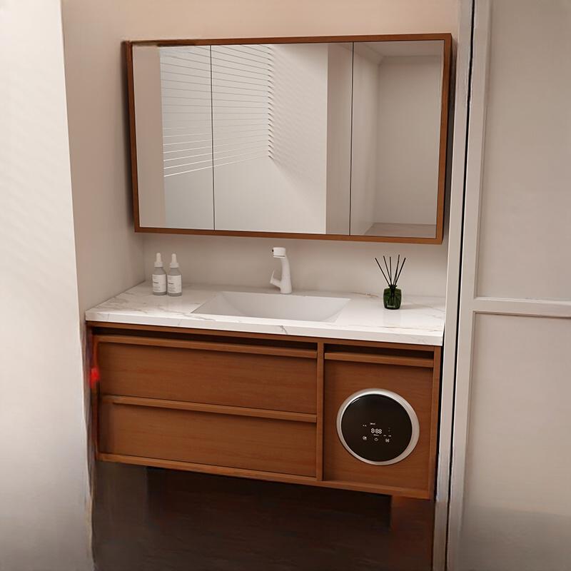 Jayden Wall-Mounted Bathroom Cabinet with Mini Washer & Ceramic Basin
