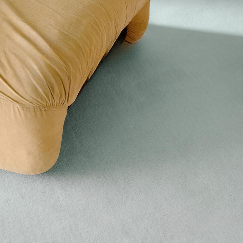 Retro French light luxury powder blue pure color carpet living room second-hand homestay full-cover bedroom bedside minimalist beige handmade