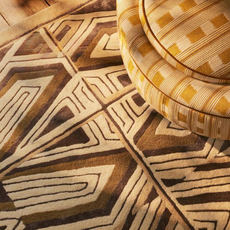 Remiel Geometric Retro Ethnic Style Carpet – Handmade Nordic Design