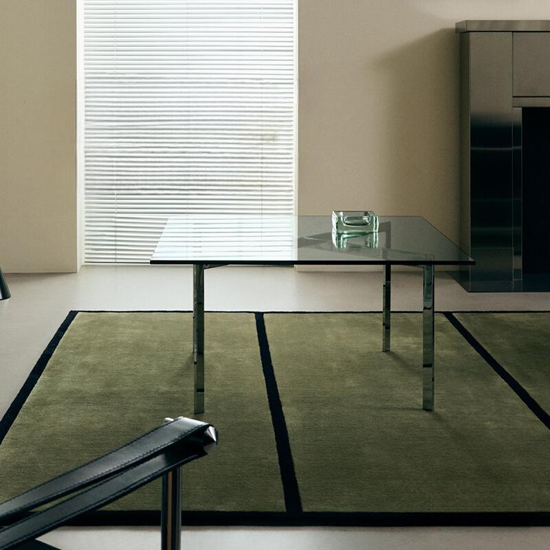 Leandre Handmade Plaid Carpet – Retro Light Luxury Design