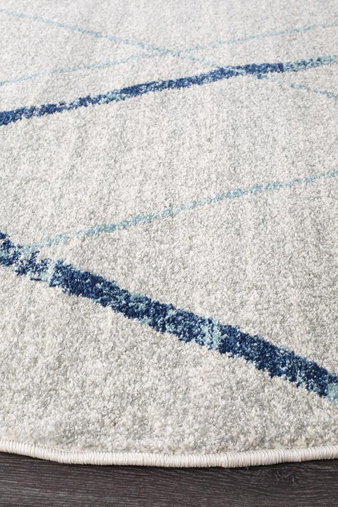 Oasis 452 Blue Round by Rug Culture