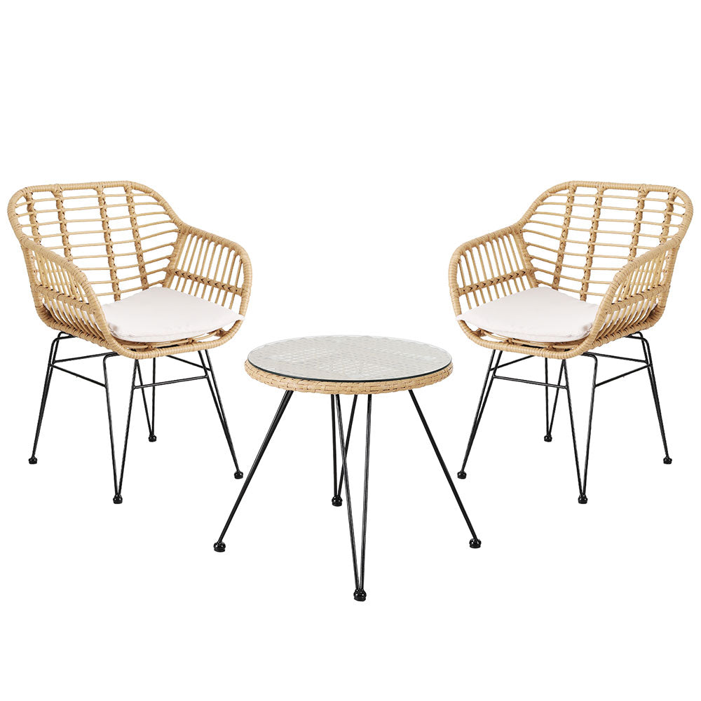 Gardeon 3PC Outdoor Furniture Bistro Set