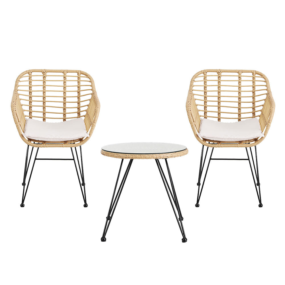 Gardeon 3PC Outdoor Furniture Bistro Set