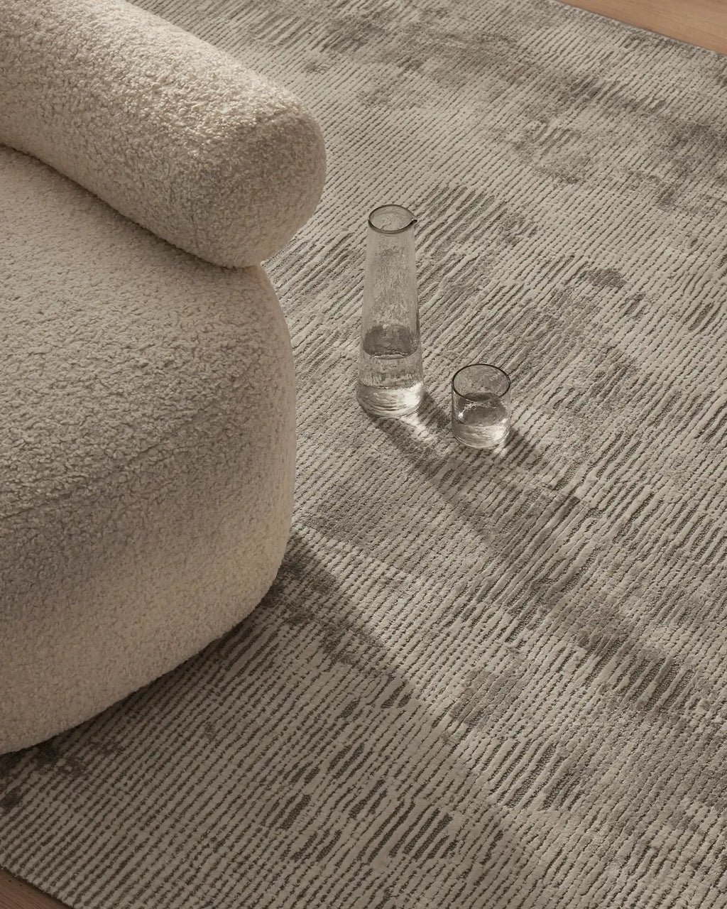 Weave Glebe Floor Rug - Silver